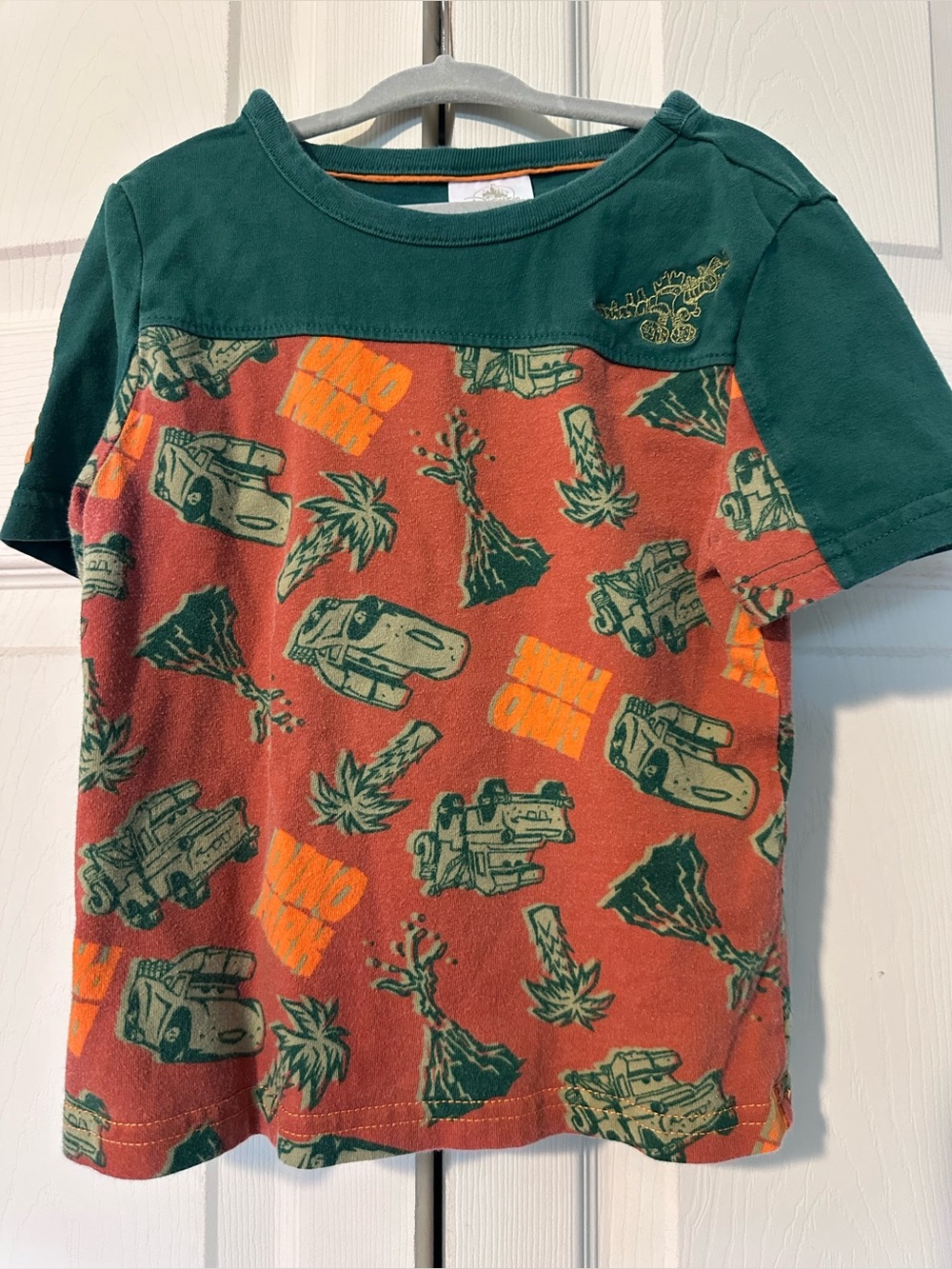 Disney’s Cars -Green & Orange Dino Adventure Short Sleeve Tee